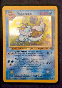 Vaporeon 12/64 Jungle Unlimited Holo Rare Pokemon Card LP-MP - Picture 1 of 2