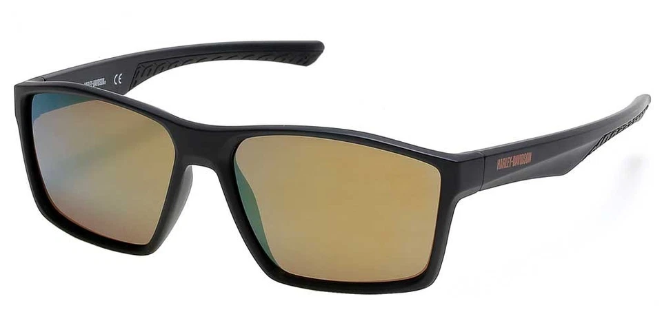 Harley-Davidson Men's Geometric Plastic Sunglasses, Black Frame/Bordeaux Lenses - Image 1 of 1