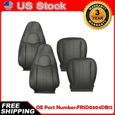Fit 2003-14 Chevy Express 1500 2500 Van Driver & Passenger Seat Cover Dark Gray Foto 1 de 4