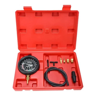 9Pcs Fuel Pump Vacuum Tester Carburetor Valve Pressure Test Gauge Kit Car Truck - Image 1 of 4