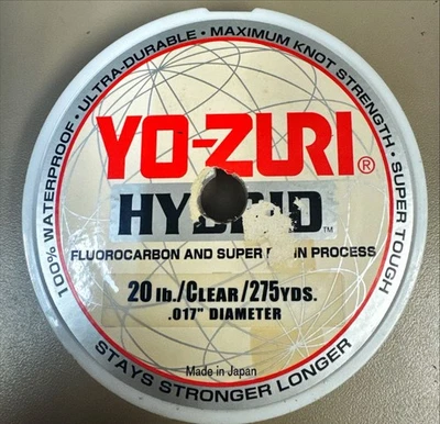 Гибридная леска YO-ZURI ~ прозрачный флюрокарбон и нейлон ~ 275 ярдов ~ 20 фунтов диаметр 0,017 - Изображение 1 из 2
