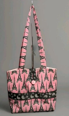 HERMOSO BOLSO DE HOMBRO/CARTERA/TOTE ESTAMPADO TORRE EIFFEL/IMPRESIÓN PARÍS Foto 1 de 4