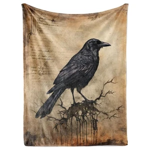 Crow Blanket Gifts for Men Women - Throw for Crow Lovers, Birthday, Christmas... - Picture 1 of 6