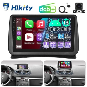 DAB+ 8Core 4+64GB CarPlay Android Autoradio Für Renault Clio 3 GPS Navi WiFi RDS - Bild 1 von 15