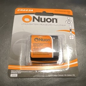 Nuon CR223A Lithium Battery 6V NUCR223A-1PK Single Use 2030 Expiration Camera