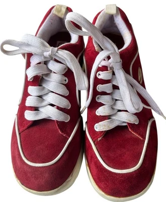 Zapatillas Skechers rojas y blancas de tacón medio de cuero superiores para mujer talla 7,5 (LEER) Foto 1 de 4