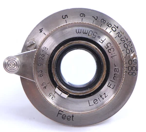 Early Leitz Elmar Nickel 50mm F3.5 No Serial Leica Ltm m39 Lens Free US shipping - Picture 1 of 24