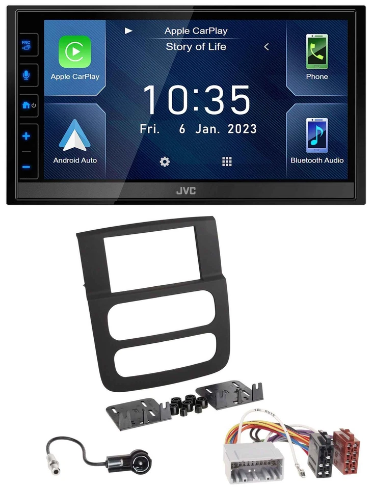 JVC DAB Bluetooth MP3 USB 2DIN Autoradio für Dodge RAM (2002-2006) - Bild 1 von 4