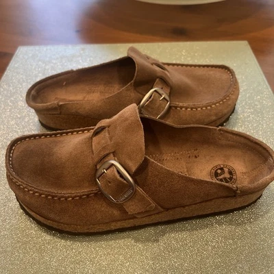 BIRKENSTOCK BUCKLEY CUERO NOBUCK ZUECO MUJER GRIS TOPO TALLA 36EU Foto 1 de 4