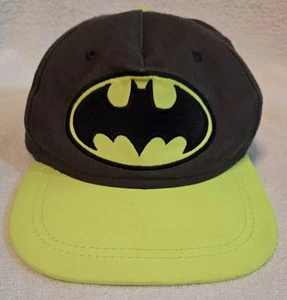 Batman DC Comics Youth Grey/Yellow Cap Hat Adjustable Neon Snapback Authentic  - Picture 1 of 8