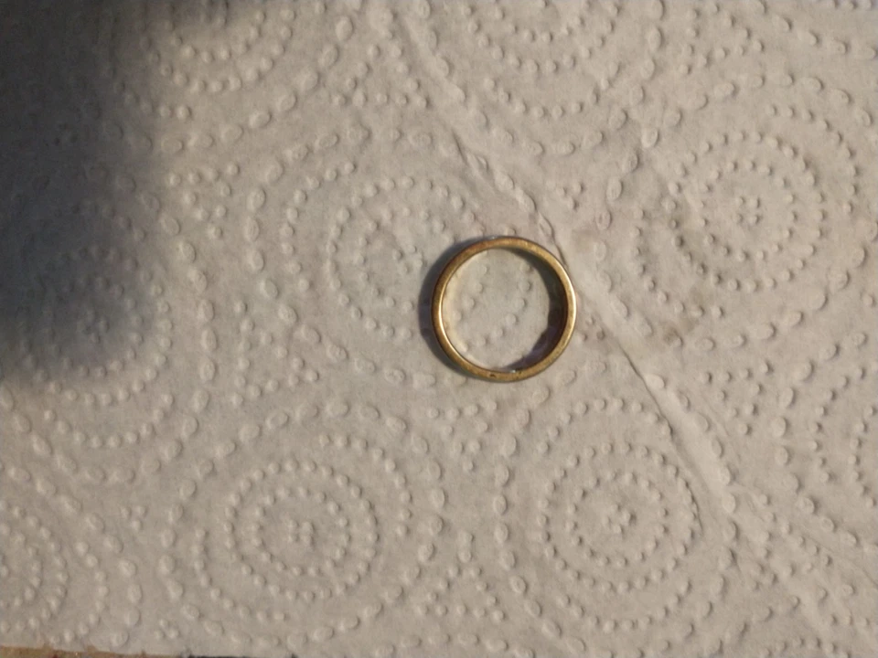 Anillo de dedo del pie de piedras simuladas de corte redondo para mujer enchapado en oro amarillo de 14 k talla 6,5 Foto 1 de 1