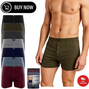 3 6 12 PACK MENS CLASSIC BOXER SHORTS BRIEFS COMFORT FIT JERSEY UNDERWEAR JERSEY - Picture 1 of 5