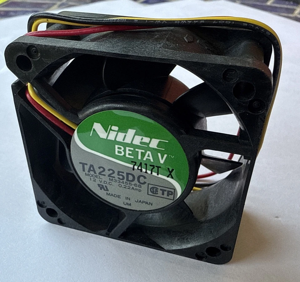 NIDEC TA225DC, 12V, 0.22 Amp, Cooling Fan - Image 1 of 2