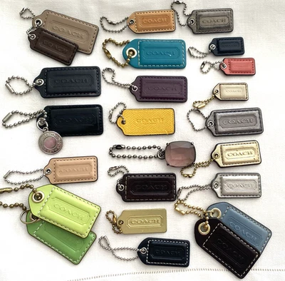 COACH Lot of 25 Different Replacement Hang Tags Purse Charms Multi Color & Sizes - Image 1 of 4