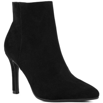 Sugar Women Vecna Pointed Toe High Heel Ankle Bootie Size US 8M Black Microsuede - Image 1 of 4