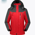 Unisex Fleece Lined Padded Coat Jacket Detachable Hooded Workwear Thicken Winter