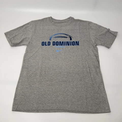 Old Dominion Monarchs Nike Mens T Shirt Medium Gray Blue NCAA Football Swoosh Cover