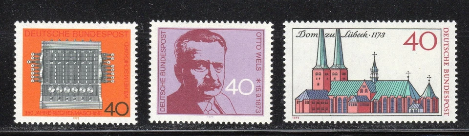 Germany 1973 SC# 1123 - 1125 - Three Different Stamps - M-NH Lot # 47 - Image 1 of 1