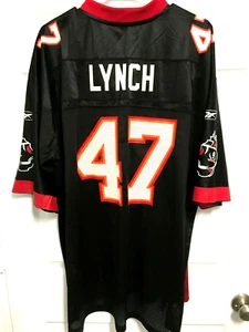 JOHN LYNCH 47 Tampa Bay Buccaneers Men Red Black Nylon Football Jersey XL Reebok - Picture 1 of 11