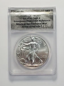 #2 American 2020 (S) Silver Eagle Dollar Coin ANACS Certified MS69 - Picture 1 of 3