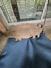 Antique Pig Wooden Cutting Advertising Board Chicago