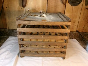 Antique Wooden Egg Carrier Crate ~ Complete but Rough ~ READ - Picture 1 of 11