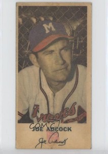1954 Johnston Cookies Milwaukee Braves Food Issue Joe Adcock #9