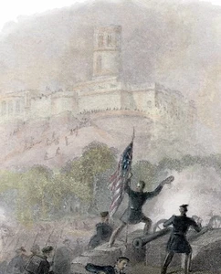 Winfield Scott STORMING of CHAPULTEPEC engraving James Longstreet PICKETT Thomas - Picture 1 of 5