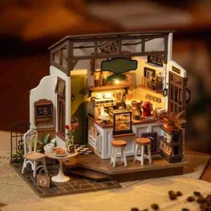 Rolife LED-Licht Miniatur Puppenhaus DIY mit Zubehör Holzmodellbausatz Spielzeug - Bild 1 von 8
