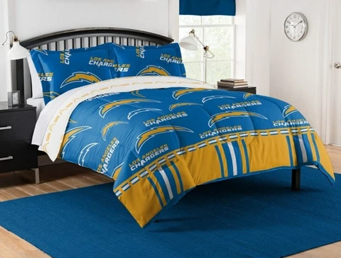 Los Angeles Chargers NFL Rotary Full Bed in a Bag Set - AB08R79KZ4V5 Cover