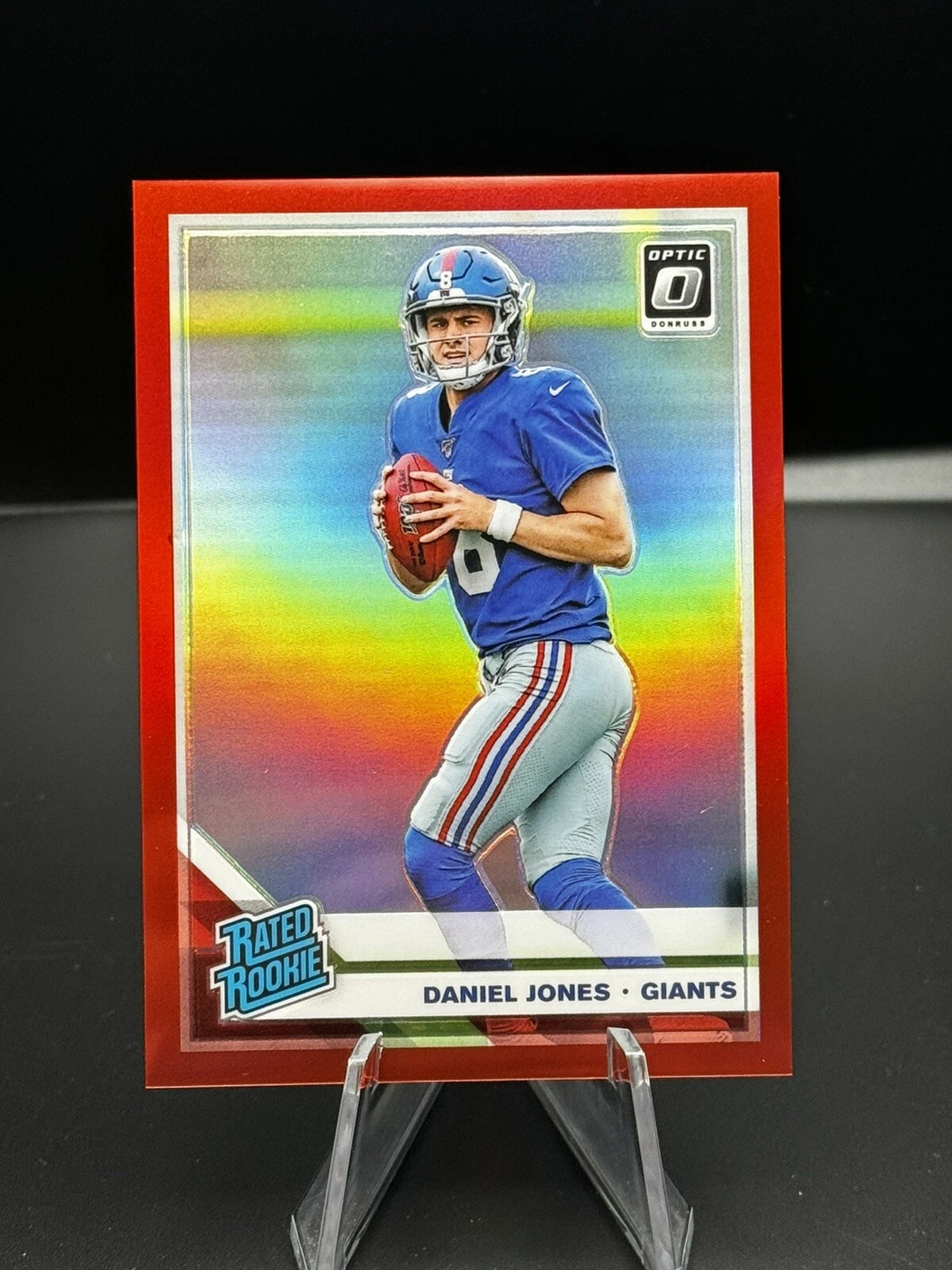 2019 Donruss Optic RED Prizm Daniel Jones Rookie #’d /99 Giants
