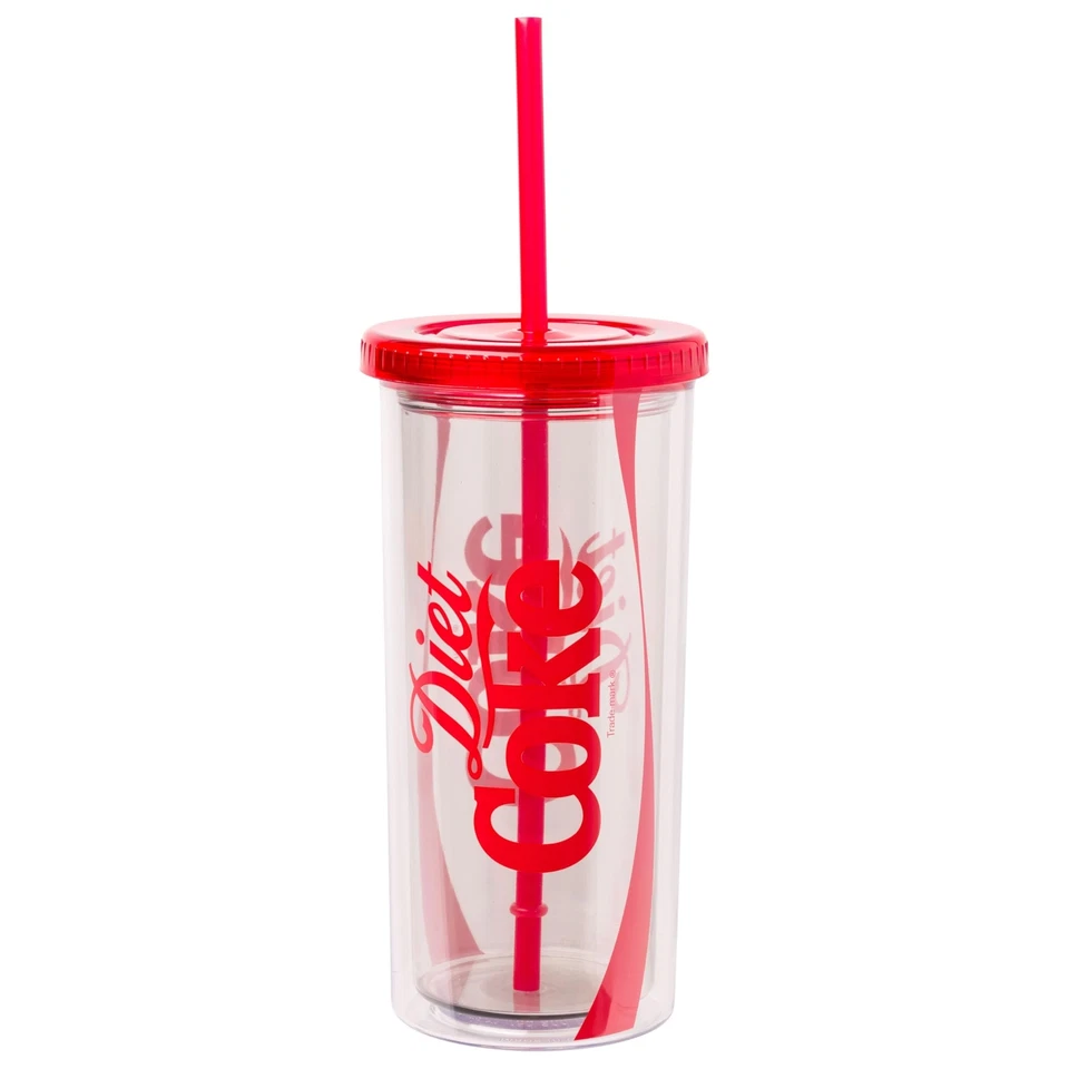 Coca-Cola 20oz Diet Coke Plastic Cold Cup with Lid & Straw – Gift