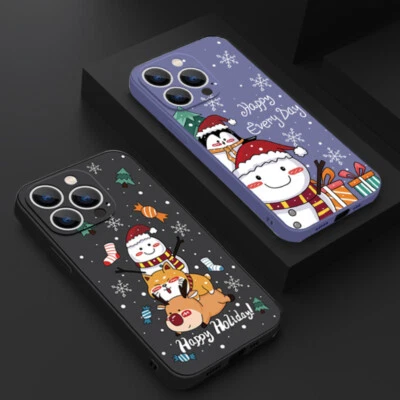Phone Case For iPhone 16 15 14 Pro Max 13 12 11 Shockproof  Christmas Soft Cover - Image 1 of 4