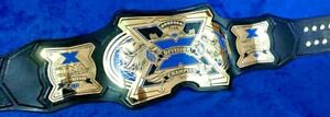 NEW TNA X DIVISION IMPACT WORLD CHAMPIONSHIP CHROME LEATHER BELT 4MM Adult