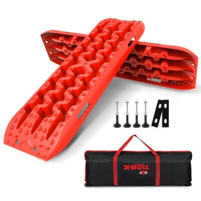 X-BULL Recovery Tracks Sand Traction Ramps Boards Snow OffRoad RED GEN3.0 4WD Foto 1 de 4