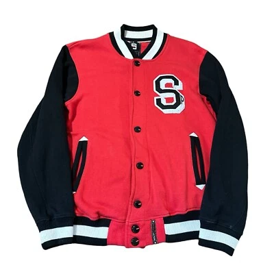 Винтажный Southpole Letterman куртка мужская большой красный черный Varsity хип-хоп Y2K ретро - Изображение 1 из 4