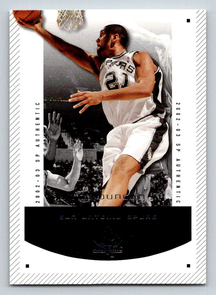 2002-03 SP Authentic #82 Tim Duncan (ref 193218) - Image 1 of 2