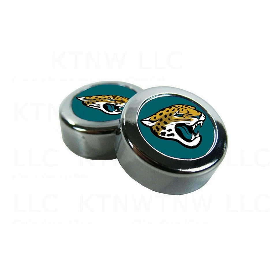 NUEVO Marco de matrícula de fútbol americano Jacksonville Jaguars tapones de rosca/cubierta de perno -2 piezas Foto 1 de 1