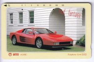 ASIE TELECARTE / PHONECARD .. JAPON 50Y TAMURA NTT AUTO CAR FERRARI TESTAROSSA - Picture 1 of 1