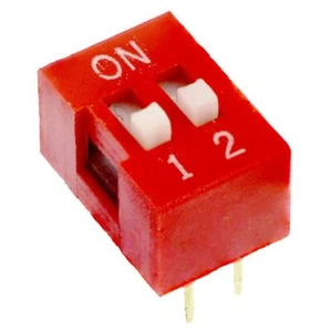 2-Way DIP DIL Red PCB Switch - Picture 1 of 1