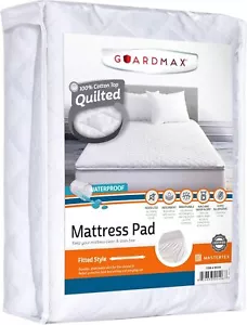 Guardmax Waterproof Quilted Fitted Mattress Pad - Picture 1 of 9