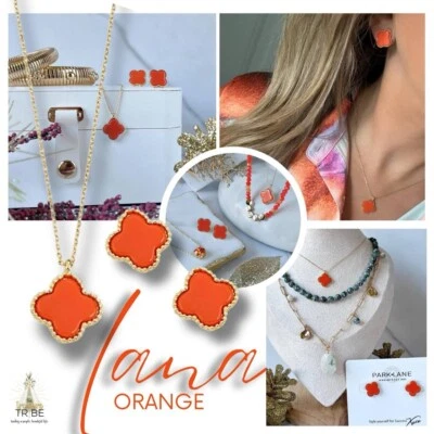 Park Lane  Orange LANA Necklace And Earrings Set, Retail $60 - Image 1 of 4