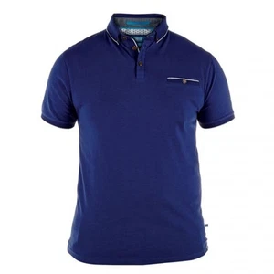 NUOVO Duke D555 Polo Uomo Asia Collo con Bottoni, Navy - M - Foto 1 di 7