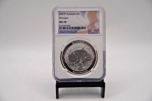 2023P Australia $1 Wombat NGC MS 70 One Ounce 9999 Fine Silver - Picture 1 of 5