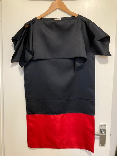 Abito seta Miu Miu look passerella vintage S E 2007 campione taglia 38