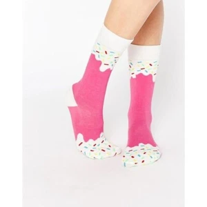 Doiy Icepop Shaped Comfy Pair Socks, Strawberry, One Size Fit - Picture 1 of 6