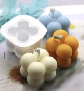 Moldes para velas de suculentas silicona jabones manualidades molde resina 4pcs - Picture 1 of 7