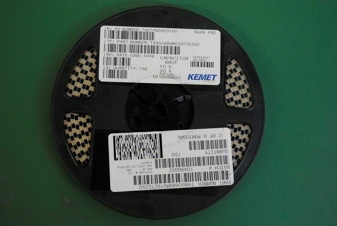Kemet Tantalum Capacitor 68uf 10v Low ESR T495C686M010ZTE250 RoHS 750/reel