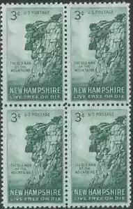 Block of 4 stamps - Scott 1068 - 3 cent - New Hampshire - 1955 - MNH - Picture 1 of 1