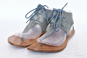 Sorel Mujer Talla 9 Gris Cordones Cuero Tanga Sandalias Bota Verano Informal - Imagen 1 de 7